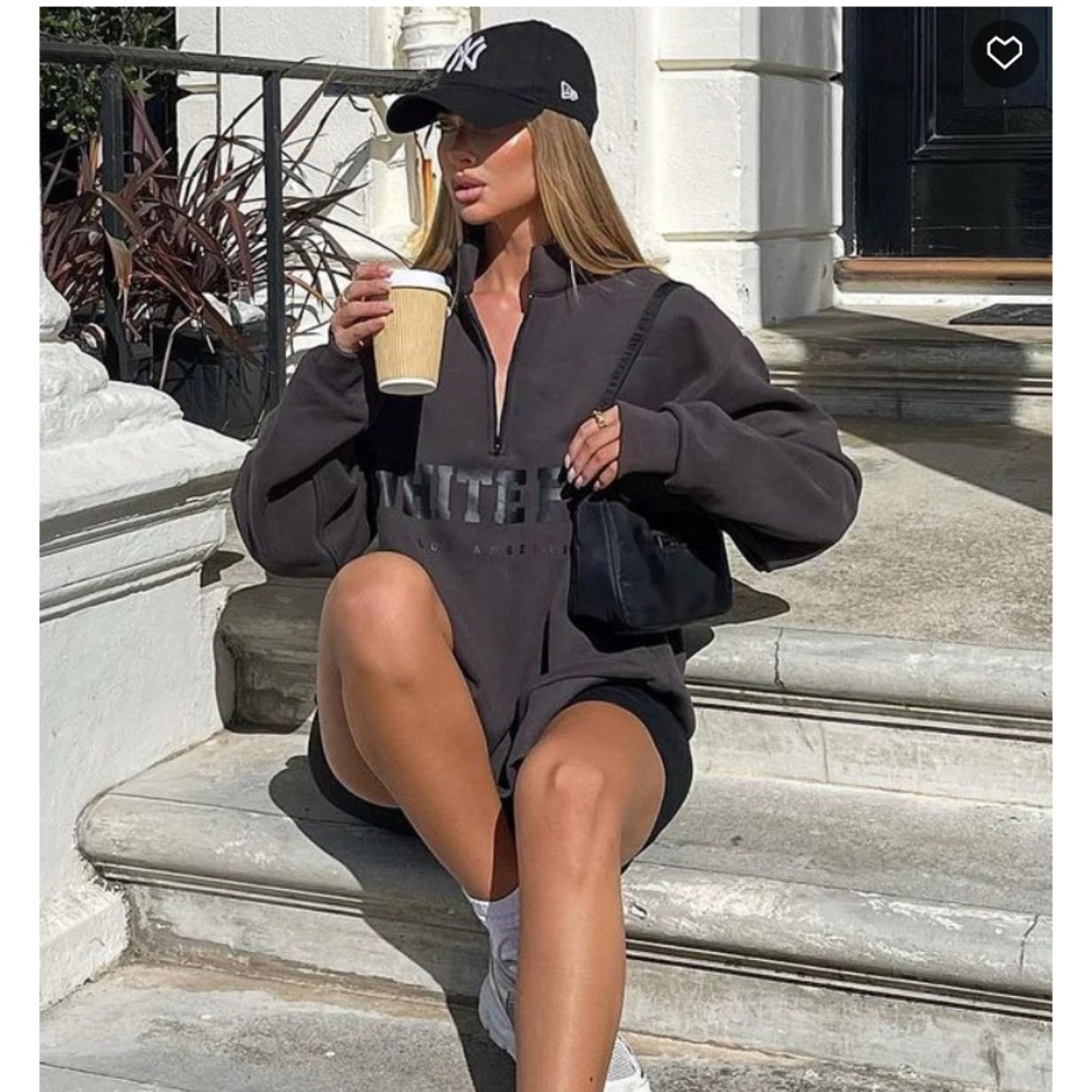 White fox oversized pullover